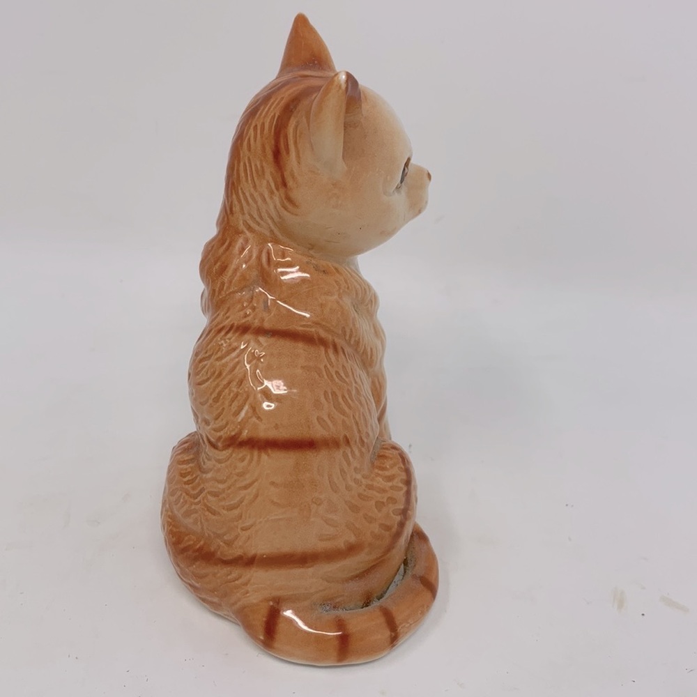 Vintage porcelain orange ginger cat figurine - Picture 3 of 7